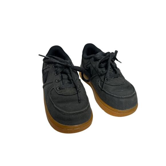Nike Air Force 1 Size 8C Kids Boy Gray Canvas Sneakers Casual School Everyday - Picture 4 of 11